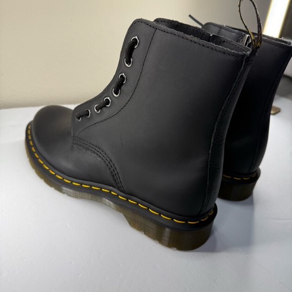 Dr. Martens docs 1460 front zipper boot pascal nappa smooth leather black zip - Picture 8 of 11